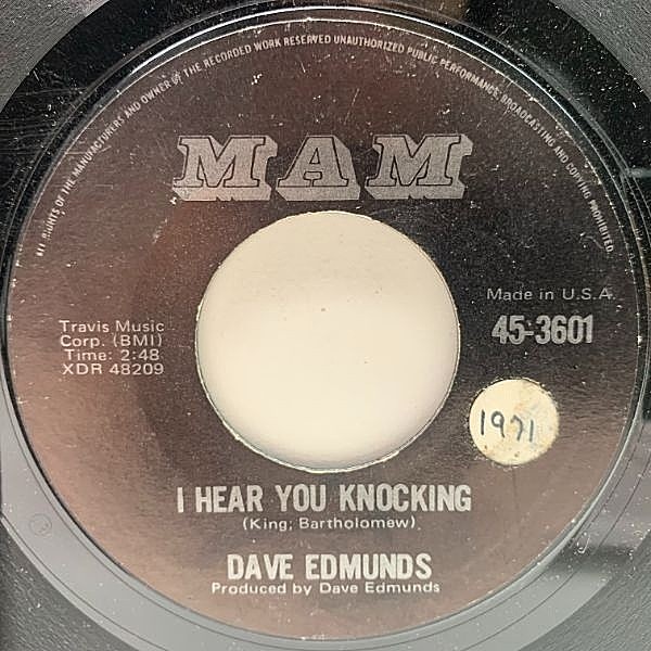レコードメイン画像：【低音が気持ち良いニューオリンズR&B】USオリジナル 7インチ DAVE EDMUNDS I Hear You Knocking ('70 MAM) デイヴ・エドモンズ 45RPM.