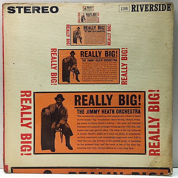 レコードメイン画像：US 完全オリジナル 黒スモール 深溝 JIMMY HEATH Really Big! (Riverside RLP 1188) Cannonball Adderley, Tommy Flanagan, Clark Terry