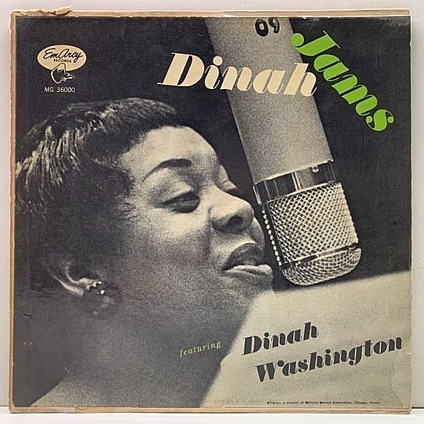 レコードメイン画像：激レア 完全オリジナル [YMG, FLAT, 大ドラ, 青刷り] DINAH WASHINGTON Dinah Jams (EmArcy MG 36000) w/ CLIFFORD BROWN, MAX ROACH