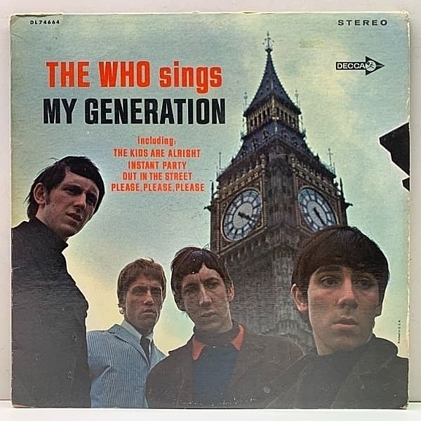 レコードメイン画像：初版 黒ツヤ USオリジナル THE WHO My Generation ('66 Decca) 12曲INC. 1st 米 初回 ザ・フゥー／マイ・ジェネレイション