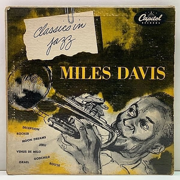 レコードメイン画像：FLAT MONO リング付きパープル USオリジナル MILES DAVIS Classics In Jazz (Capitol H 459) w/ Lee Konitz, John Lewis, Max Roach