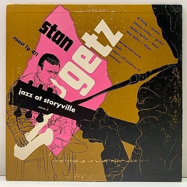 レコードメイン画像：レアな良好品!! 10'' 原盤 FLAT 深溝 MONO 完全オリジナル STAN GETZ Jazz At Storyville Vol. 2 (Roost RLP 411) w/ AL HAIG, JIMMY RANEY