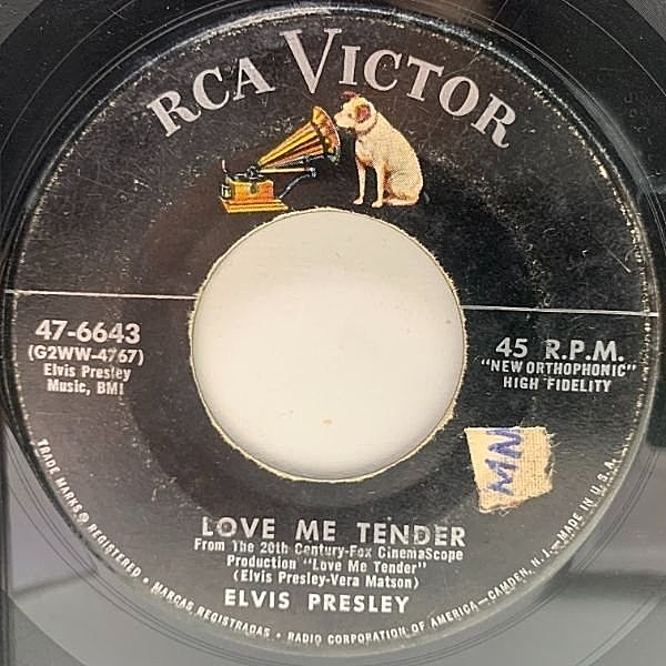 レコードメイン画像：レア EP 7インチ 原盤 USオリジナル ELVIS PRESLEY Love Me Tender ('56 RCA) エルヴィス・プレスリー／ラヴ・ミー・テンダー 45RPM.