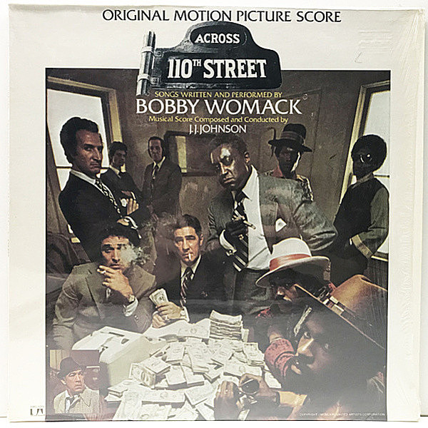 レコードメイン画像：レアなCut無し!シュリンク美品! USオリジナル BOBBY WOMACK Across 110th Street ('72 United) 110番街交差点 人間発電所 ジャケ 元ネタ