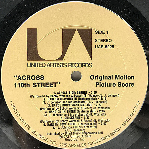 ★ＵＳオリジナル盤★『１１０番街交差点BOBBY WOMACK BOBBY WOMACK / Across 110th Street (LP) / United Artists