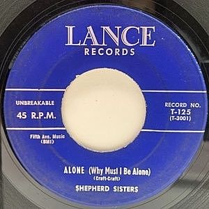 レコード画像：SHEPHERD SISTERS / Alone (Why Must I Be Alone)