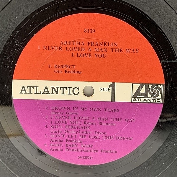 Franklin／Case Of Franklin LP レコード ARETHA FRANKLIN / I Never Loved A Man The Way I Love You (LP