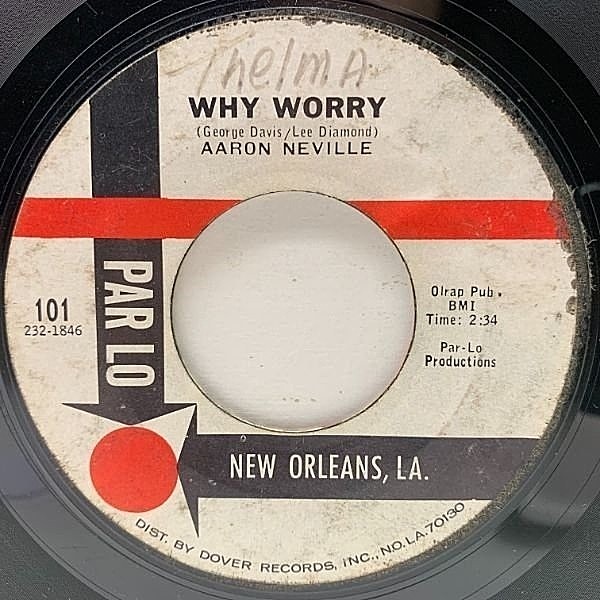AARON NEVILLE / Tell It Like It Is / Why Worry (7) / Par Lo