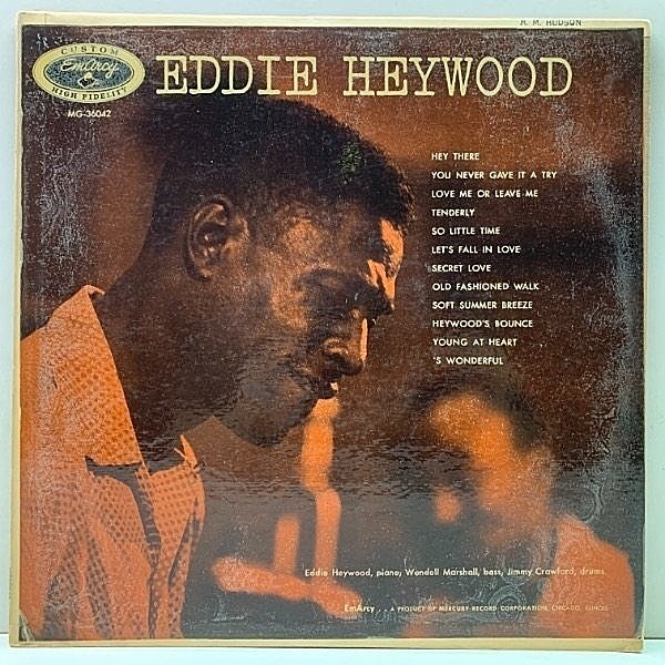 レコードメイン画像：MONO 小ドラマー 深溝 EDDIE HEYWOOD S.T ('55 EmArcy) エディ・ヘイウッド代表作 ピアノトリオ名盤 w/ Wendell Marshall, Jimmy Crawford
