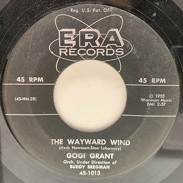 レコードメイン画像：USオリジナル 7インチ GOGI GRANT The Wayward Wind / No More Than Forever ('55 Era) 美人歌手 ゴギ・グラント 45RPM.