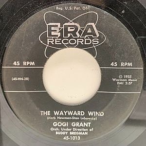 レコード画像：GOGI GRANT / The Wayward Wind / No More Than Forever