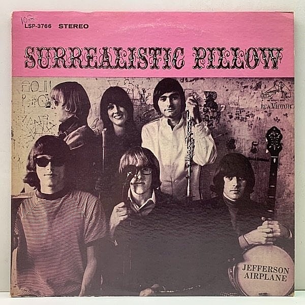 レコードメイン画像：良好!! 初回Re無し ニッパー犬 深溝 US 完全オリジナル JEFFERSON AIRPLANE Surrealistic Pillow グレイス・スリック Grace Slick