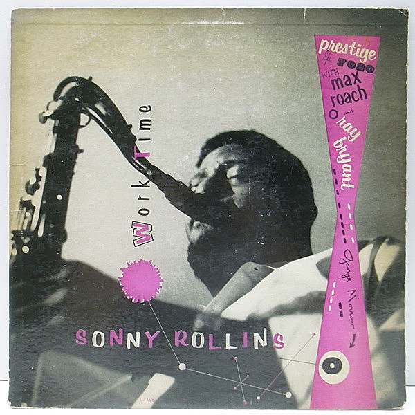 レコードメイン画像：1st. Pink 額縁 NYC 完全オリジナル SONNY ROLLINS Worktime (Prestige 7020) MONO 手書きRVG 深溝 RAY BRYANT, MAX ROACH