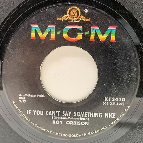 ROY ORBISON / Crawling Back / If You Can't Say Something Nice (7) / MGM