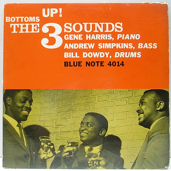 レコードメイン画像：レア R無し 完全オリジナル 3 THREE SOUNDS Bottoms Up (Blue Note BLP 4014) MONO 47WEST63rd. 深溝 RVG 耳 モノラル LP