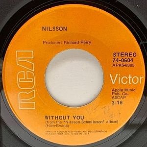 レコード画像：NILSSON / Without You / Gotta Get Up