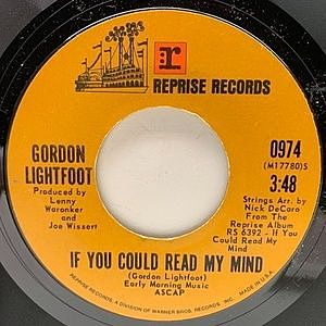 レコード画像：GORDON LIGHTFOOT / If You Could Read My Mind