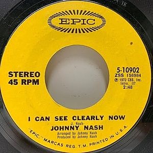 レコード画像：JOHNNY NASH / I Can See Clearly Now / How Good It Is