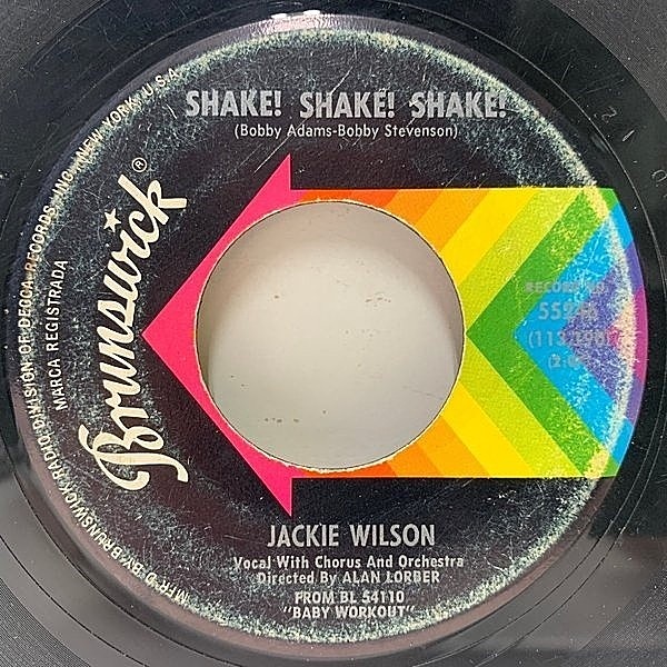 レコードメイン画像：USオリジナル 7インチ JACKIE WILSON Shake! Shake! Shake! ('63 Brunswick) ジャッキー・ウィルソンの熱気溢れるダンスナンバー 45s