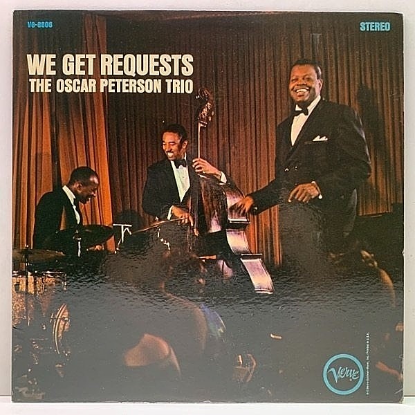 レコードメイン画像：レアな美品!! コーティング仕様 USオリジナル OSCAR PETERSON TRIO We Get Requests ('64 Verve) 優秀録音 ピアノトリオ屈指の名作