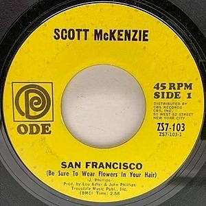 レコード画像：SCOTT MCKENZIE / San Francisco (Be Sure To Wear Flowers In Your Hair)