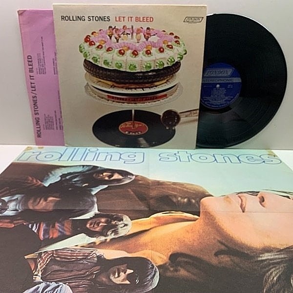 レコードメイン画像：レアな美品!!【ポスター完品】USオリジナル ROLLING STONES Let It Bleed ('69 London) ローリング・ストーンズ／レット・イット・ブリード 