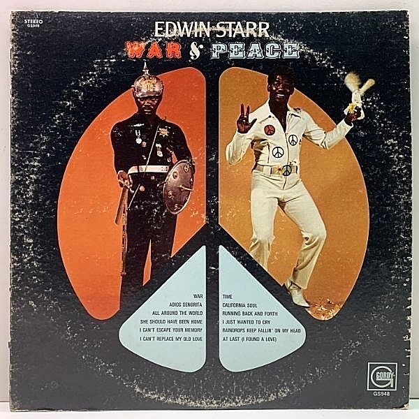 レコードメイン画像：USオリジナル EDWIN STARR War & Peace ('70 Gordy) War, 雨にぬれても／Raindrops Keep Fallin' On My Head, California Soul ほか