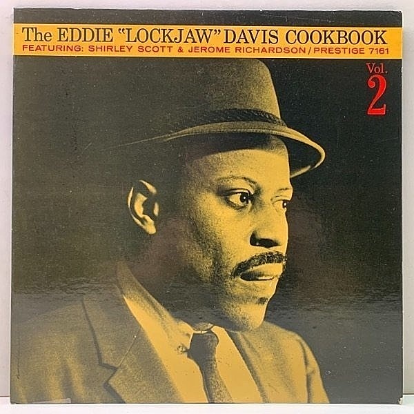 レコードメイン画像：レアな美品!! NJ 深溝 MONO RVG刻印 USオリジナル EDDIE Lockjaw DAVIS Cookbook Vol.2 (Prestige 7161) Shirley Scott, Jerome Richardson