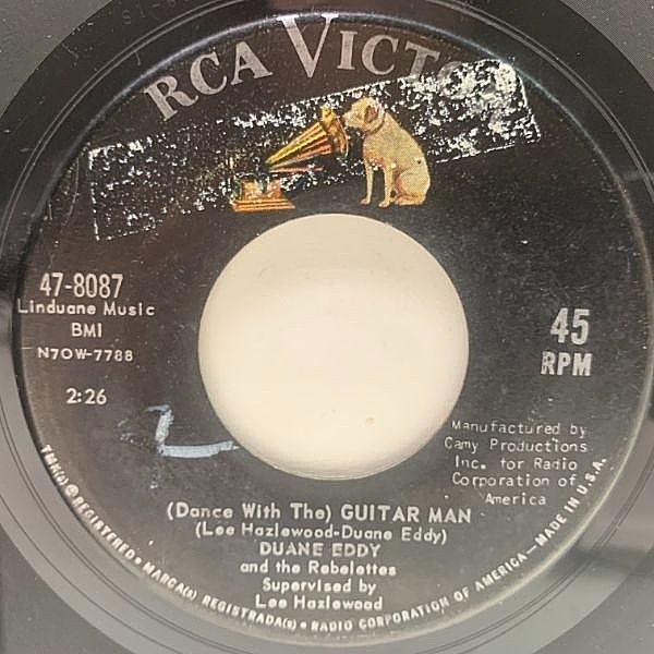 レコードメイン画像：【元祖ギターヒーロー】USオリジ 7インチ DUANE EDDY (Dance With The) Guitar Man ('62 RCA Victor) ギターインスト Ventures, Link Wray