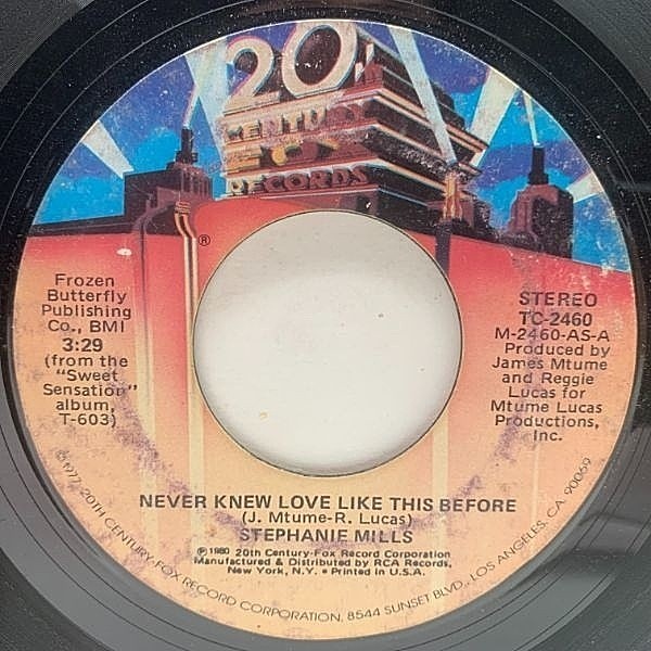 レコードメイン画像：【MELLOW DISCO CLASSIC】USオリジ 7インチ STEPHANIE MILLS Never Knew Love Like This Before ('80 20th Century Fox) 燃える恋心 45RPM