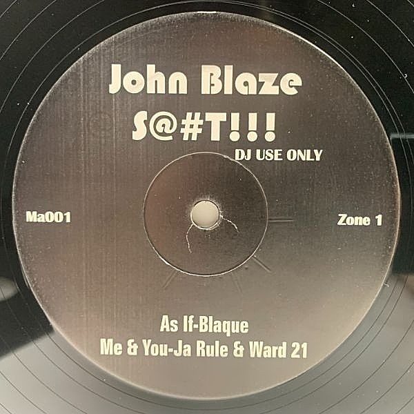 レコードメイン画像：【殆ど詳細不明のアングラREMIX】美盤!! 12インチ VARIOUS John Blaze S@#t !!! (Not On Label) ダンスホール珍盤 BLAQUE, JA RULE, JANET