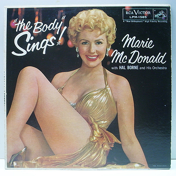 レコードメイン画像：【美女ヌードの雑誌4冊おまけ付き】MONO 初版ニッパー 深溝 USオリジナル MARIE McDONALD The Body Sings 『天は二物を与えた』の象徴