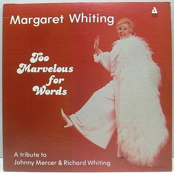 レコードメイン画像：名曲集 ジャズVo. 美品 Orig. MARGARET WHITING Too Marvelous～