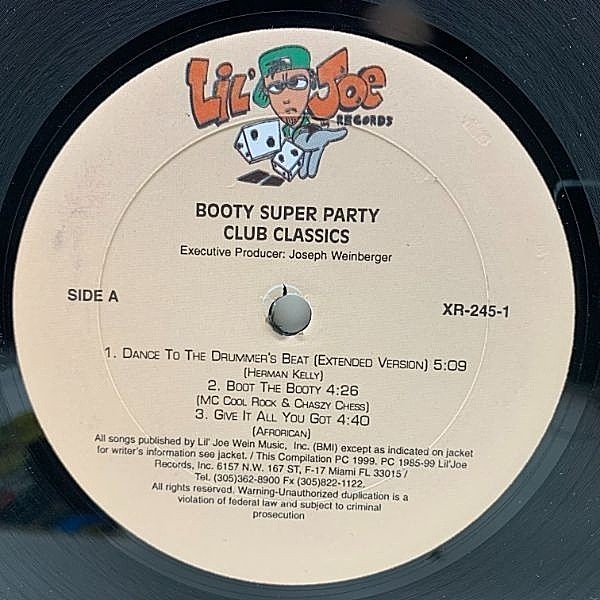 VARIOUS / Booty Super Party Club Classics (LP) / Lil' Joe