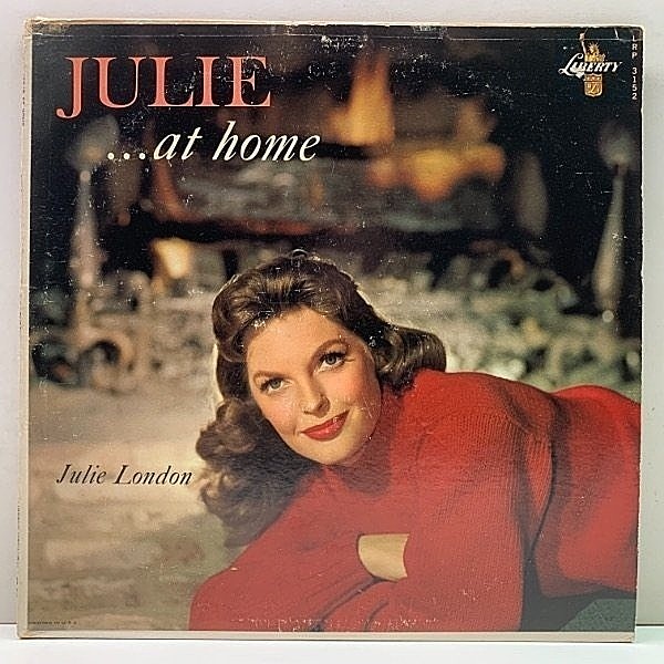 レコードメイン画像：レアな美盤!! MONO 虹ツヤ 深溝 USオリジ JULIE LONDON Julie... At Home ('60 Liberty) ジュリー・ロンドン人気盤 Jimmy Rowles, Al Viola