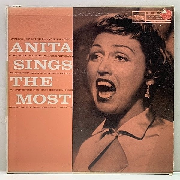 レコードメイン画像：US 完全オリジナル MONO 初版トランペッター 深溝 ANITA O DAY Sings The Most ('57 Verve) w/ Oscar Peterson Trio 名盤