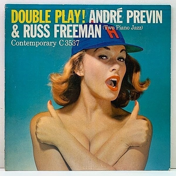 レコードメイン画像：概ね良好!! US 完全オリジナル 裏2色刷り MONO 深溝 ANDRE PREVIN & RUSS FREEMAN Double Play! ('57 Contemporary C 3537) D3・D2マト
