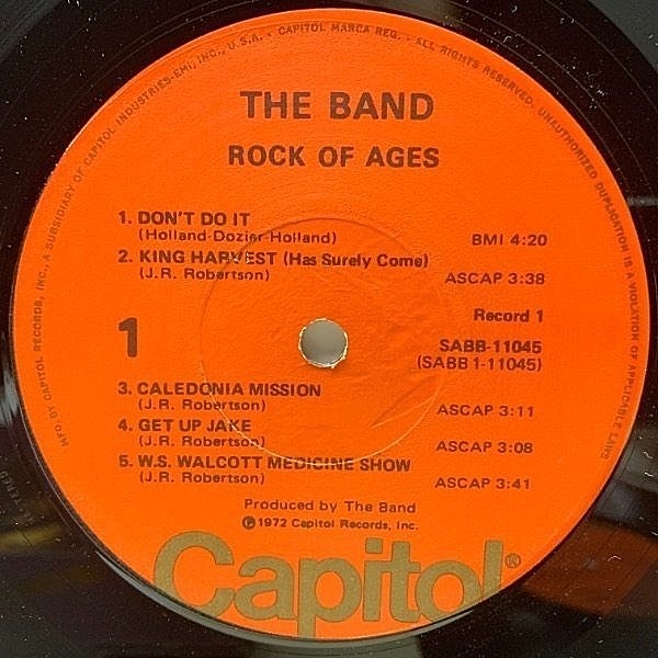 米2LP Band Rock Of Ages: The Band In Concert B002271301 CAPITOL 未開封 /00660 Rock Of Ages: The Band In Concert (Remastered / Expanded