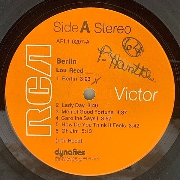 LOU REED / Berlin (LP) / RCA Victor | WAXPEND RECORDS