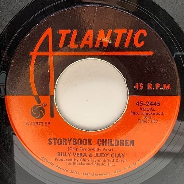 レコードメイン画像：	 【モッズからも支持の高いサザンソウル】USオリジ 7インチ BILLY VERA & JUDY CLAY Storybook Children / Really Together ('67 Atlantic)