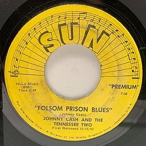 レコード画像：JOHNNY CASH / Folsom Prison Blues / I Walk The Line