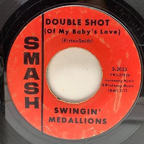 レコードメイン画像：【乱痴気ガレージナンバー収録!!】USプレス 7インチ SWINGIN' MEDALLIONS Double Shot (Of My Baby's Love) ('66 Smash) 45RPM.