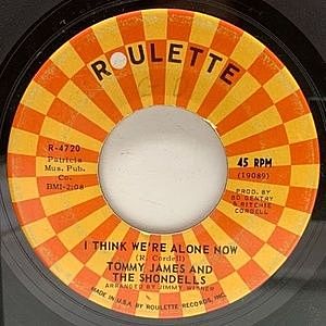 レコード画像：TOMMY JAMES & THE SHONDELLS / I Think We're Alone Now