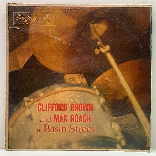 レコードメイン画像：良好盤!! US 完全オリジナル MONO 小ドラマー 深溝 CLIFFORD BROWN And MAX ROACH At Basin Street (EmArcy MG 36070) w/ Sonny Rollins