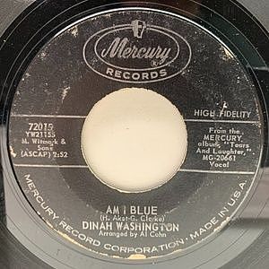 レコード画像：DINAH WASHINGTON / Am I Blue / I Want To Be Loved