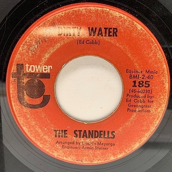 レコードメイン画像：【L.A.ガレージクラシック】USオリジナル 7インチ STANDELLS Dirty Water / Rari ('65 Tower) スタンデルス 45RPM.