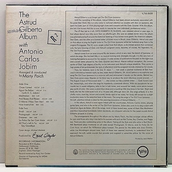 ASTRUD GILBERTO / The Astrud Gilberto Album (LP) / Verve