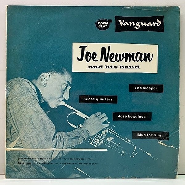 レコードメイン画像：【ジョー・ニューマンの初リーダー作】10吋 Flat 深溝 UKオリジ JOE NEWMAN And His Band (Vanguard) w/ Frank Wess, Foster