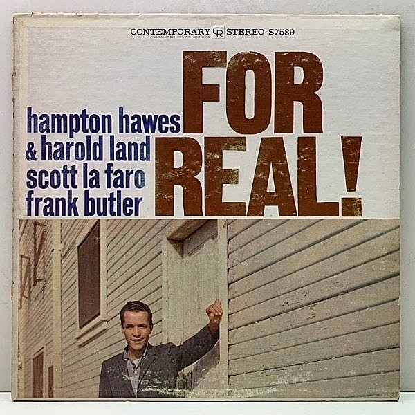 レコードメイン画像：USオリジナル STEREO 初版 黒ツヤ 深溝 HAMPTON HAWES For Real ('61 Contemporary) w/ Harold Land, Scott LaFaro, Frank Butler