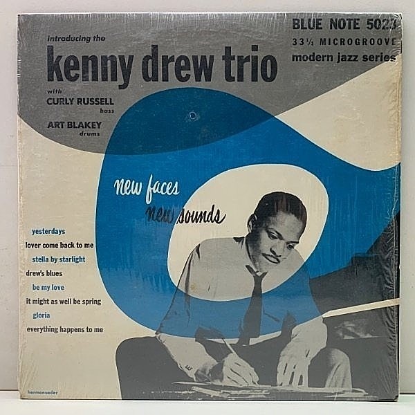 レコードメイン画像：シュリンク美品!! 米 MONO 10インチ KENNY DREW TRIO New Faces New Sounds, Introducing (Blue Note BLP 5023) モノラル UA青白ラベ